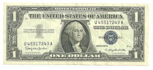 1928, 1935, and 1957 Series $1.00 Silver Certificates VG/F
