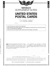 2012 Minkus U. S. Postal Cards Supplement #MUSPC12