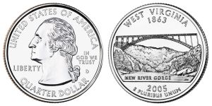 West Virginia State Quarter 2005 Denver Mint