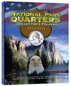Whitman National Park Quarters 4 Panel Cushioned Folder P&D Mints 2010-2021