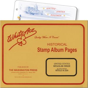 White Ace United States Regular Issue Blank Pages S-220