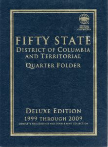 Whitman Deluxe Folder State Quarters with D.C. & Trust Territories Quarters (112 coins) P&D Mints 1999-2009