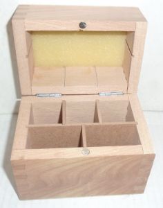 Empty Wood Box for Testing Equipment 5 Compartments