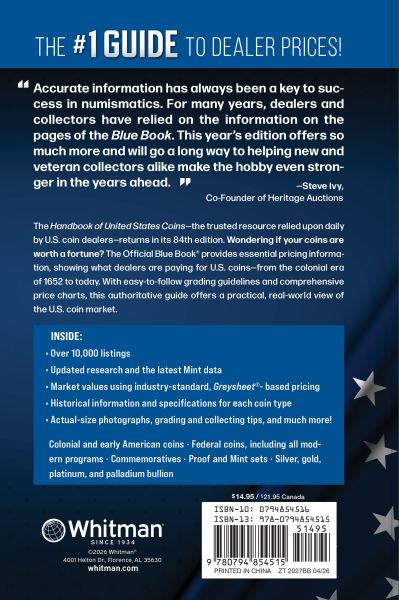 2027 Official Blue Book A Handbook of United States Coins 84th