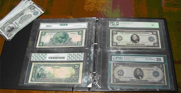 15 Graded Certified Banknotes Pages Currency Album Supersafe 2 Pockets Free USA 