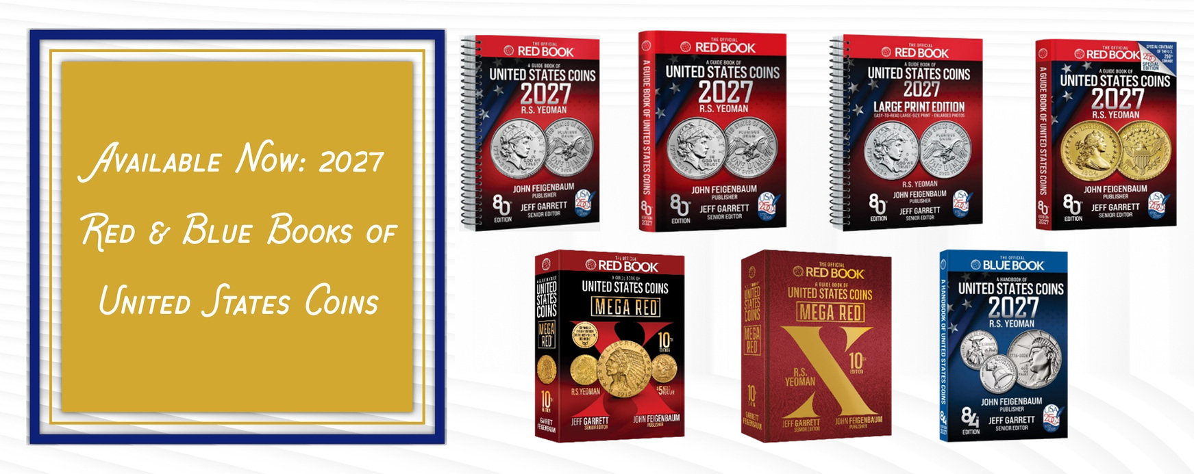 Available now: 2027 Red and Blue Books of United States Coins