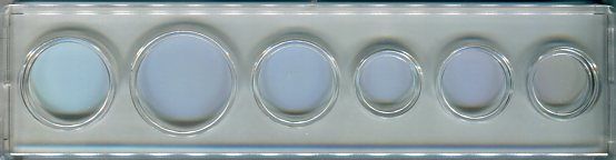 4 Small Dollar; Made in USA; Lot of Snaptite Mint Set Holders; 6 Hole Cent 